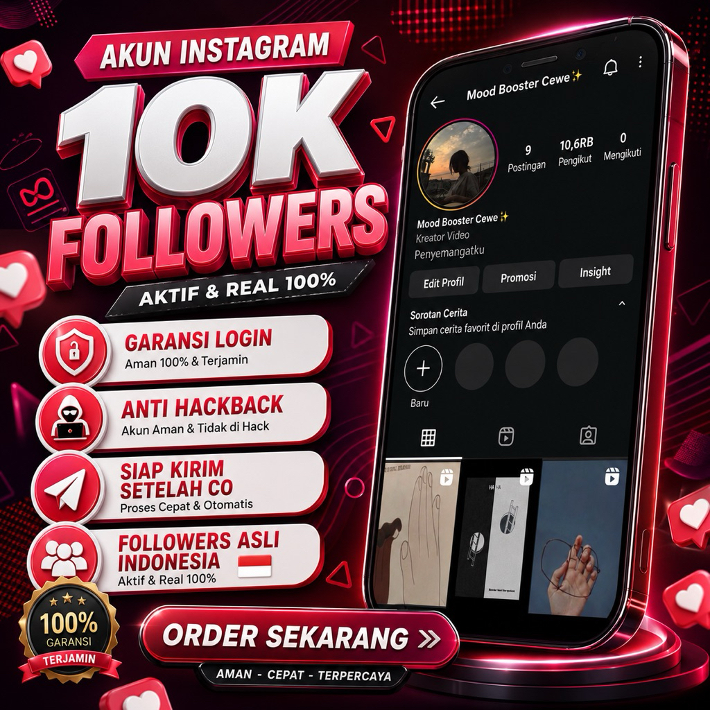 Akun Instagram 10K Foll Real Indonesia (SIAP PAKAI)