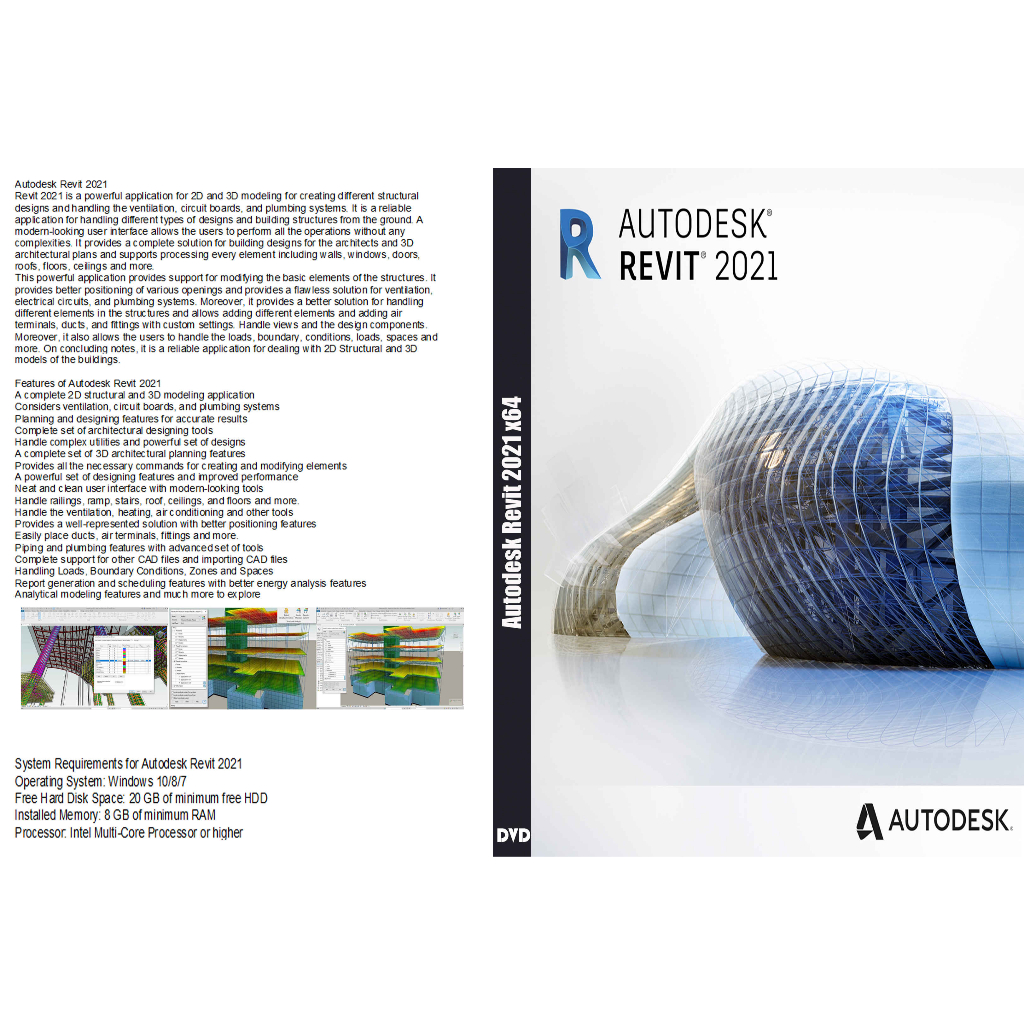 DVD TERLARIS Autodesk Revit 2021 x64