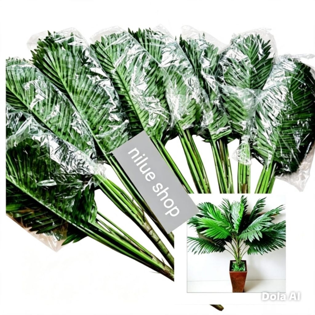 pohon artificial pohon palem sikas cabang 20 tinggi 70cm
