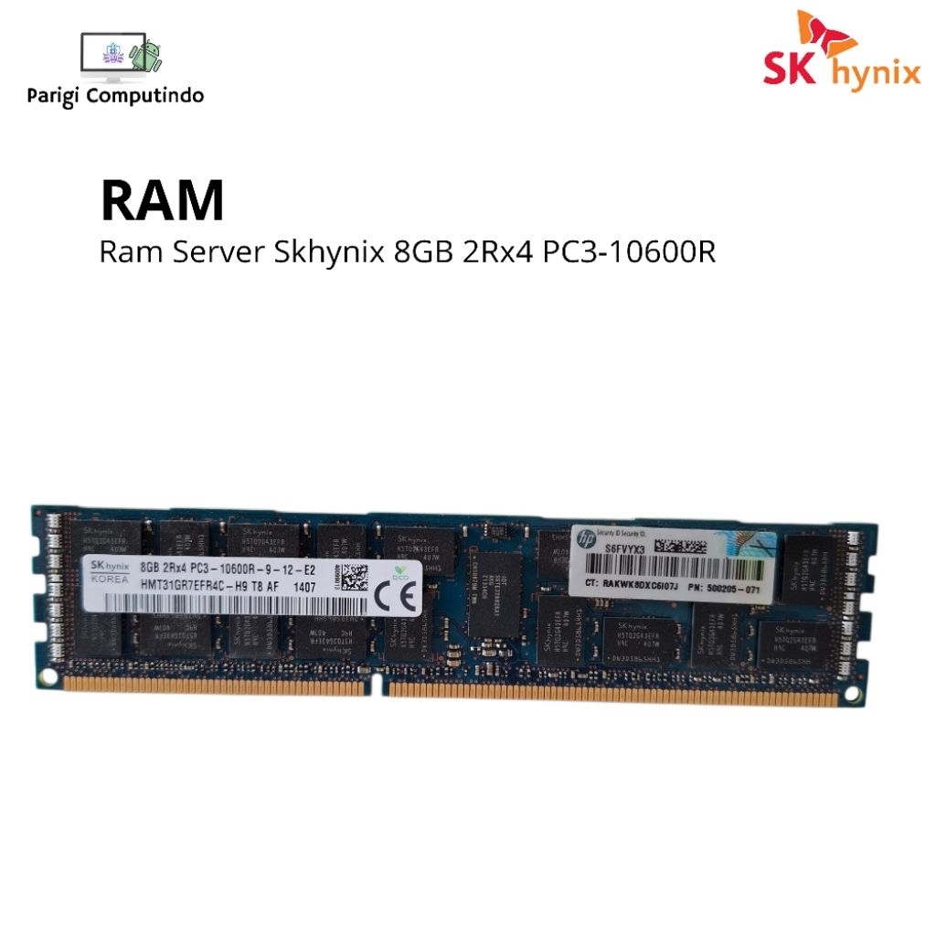 Memori Server SKhynix 8GB 2rx4 PC3 10600R Bekas
