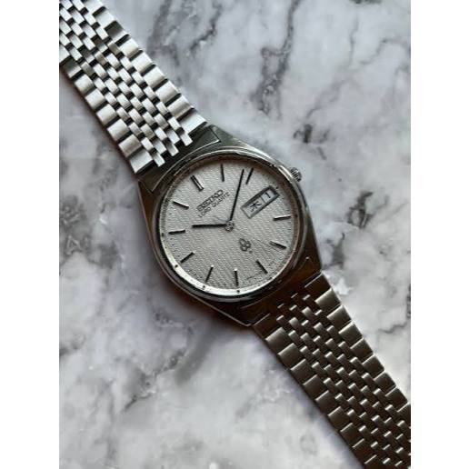 Vintage Seiko Lord Quartz Watch - Daydate Kanji Stainless Steel Roman (1979)