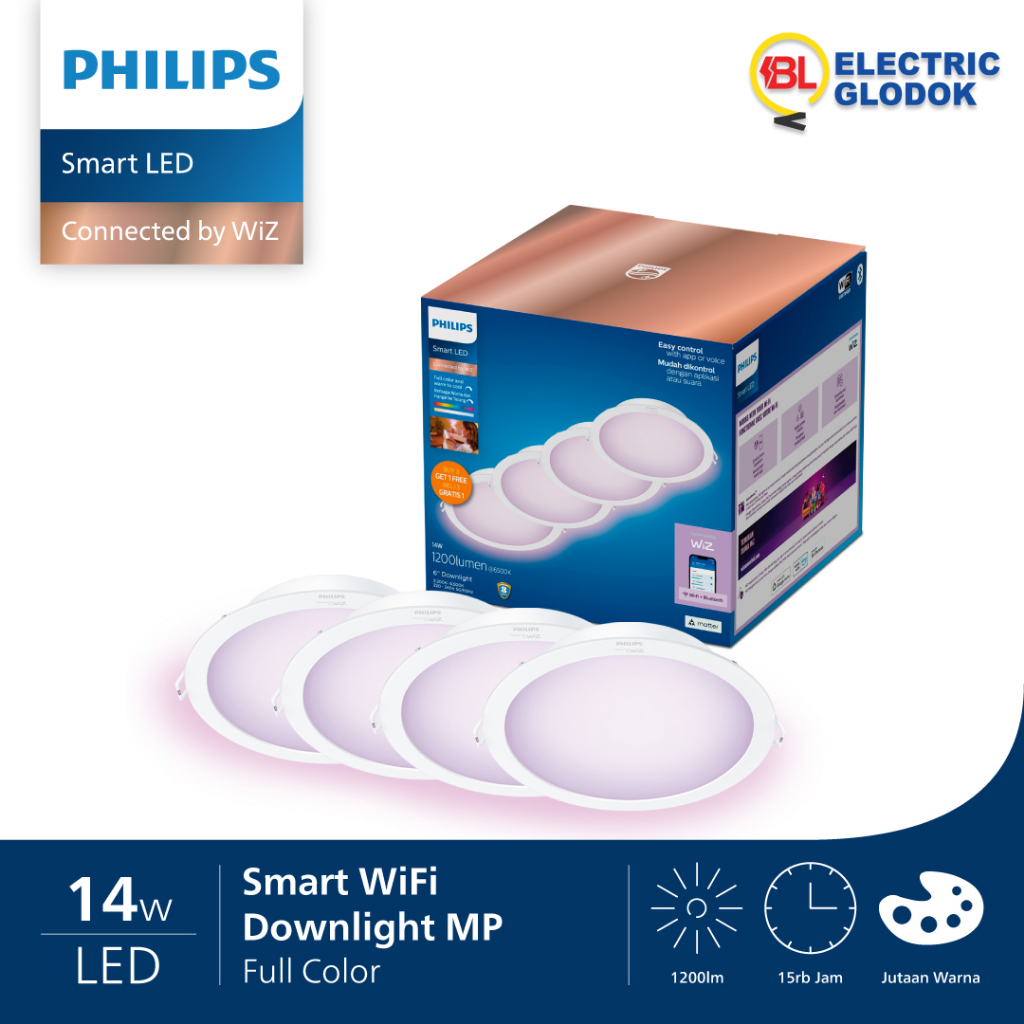 Philips Smart LED Downlight RGB Full Color Multipack