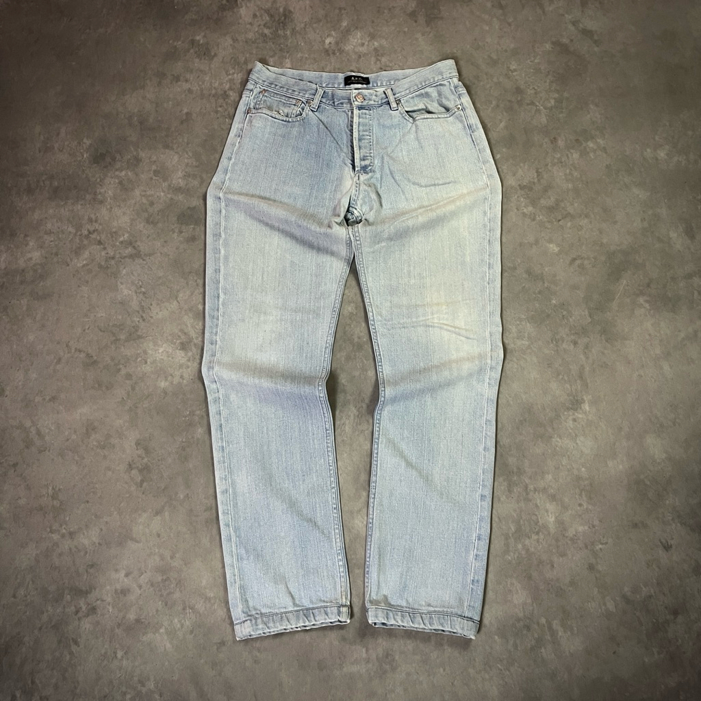 A.P.C. Petit New Standard Light Wash Jeans Button Fly | Celana Jeans Cowok Merk APC Original Branded