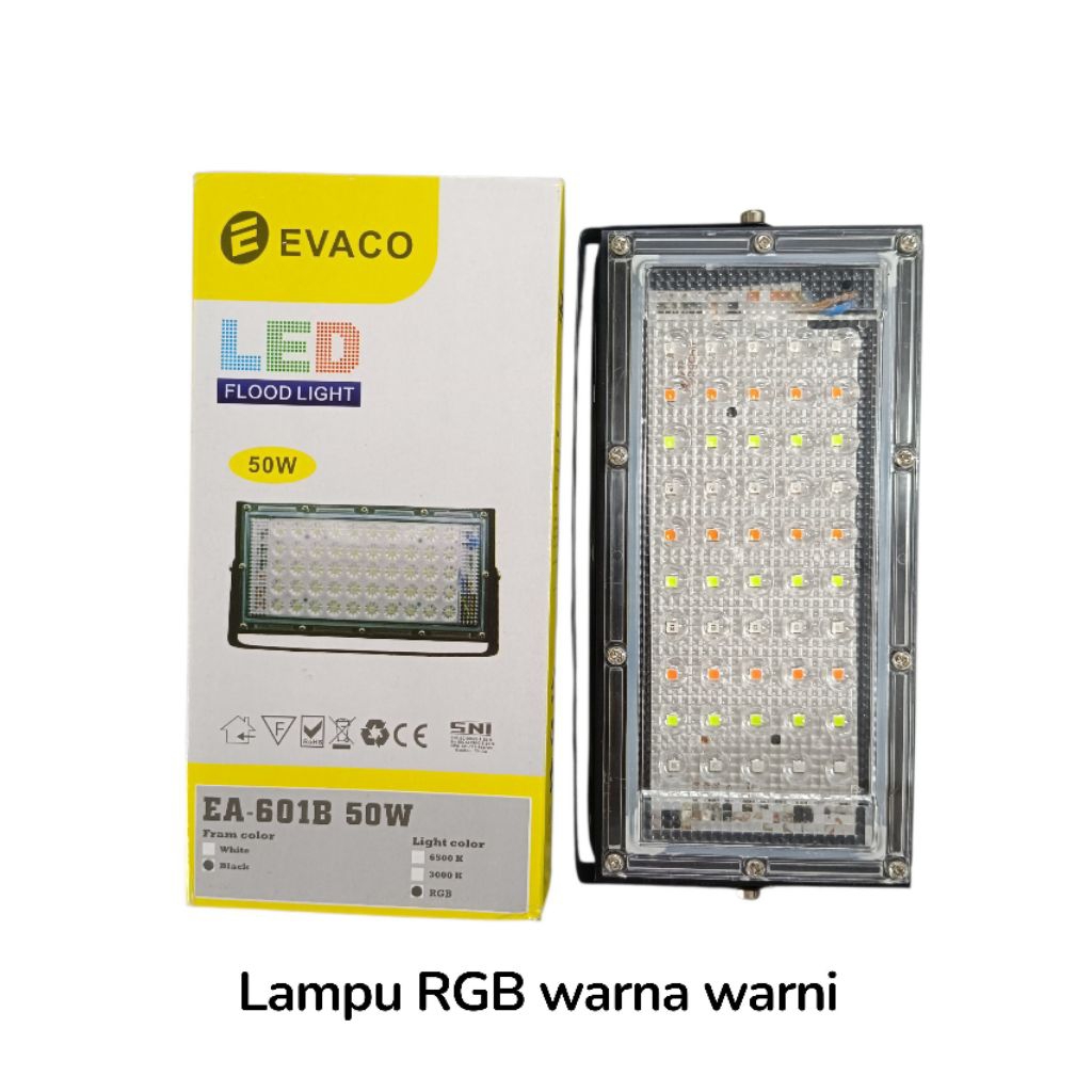 Lampu sorot RGB LED 50watt RGB warna warni remote