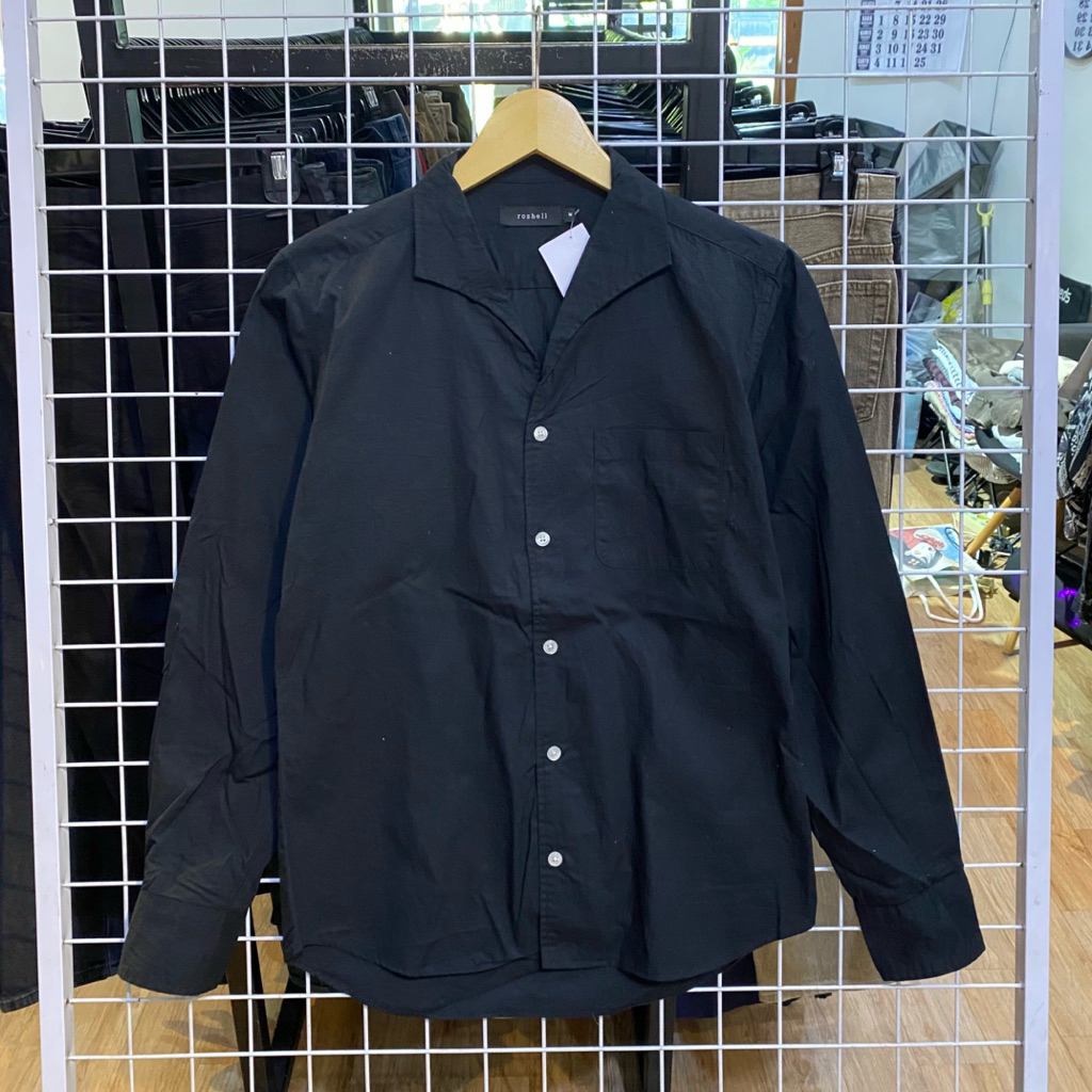 Roshell Open Collar Button Ls Shirts. #Km2388
