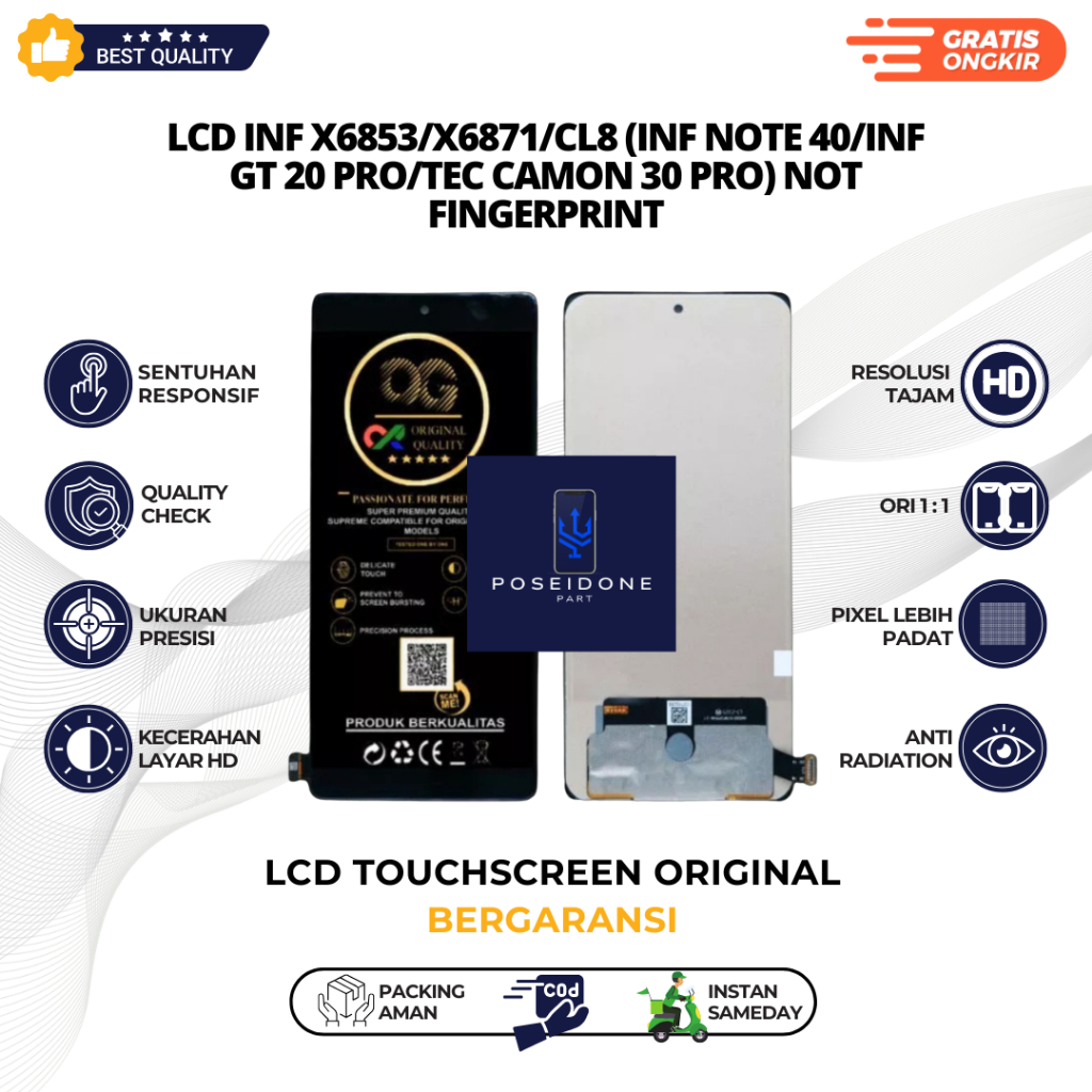 LCD INFINIX NOTE 40 / X6853 ORIGINAL FULLSET