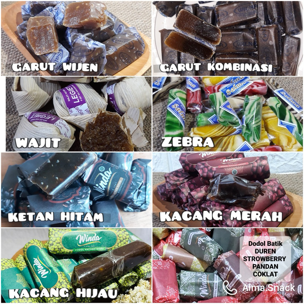 1 KG DODOL GARUT, MANIS LEGIT, VARIAN RASA, CAMILAN 100% HALAL DODOL ASLI GARUT