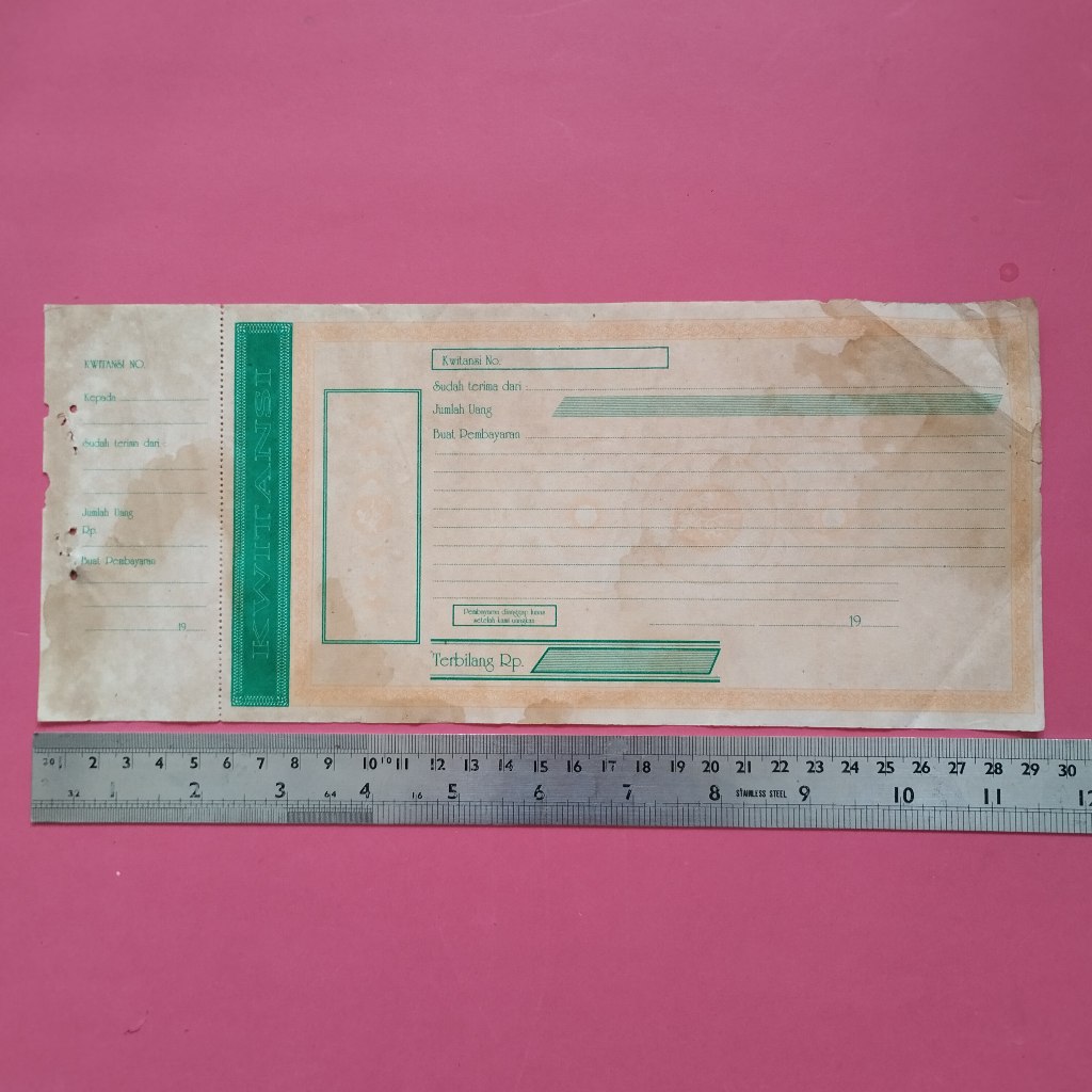 Kwitansi Tahun 1990 An Besar HHG 003
