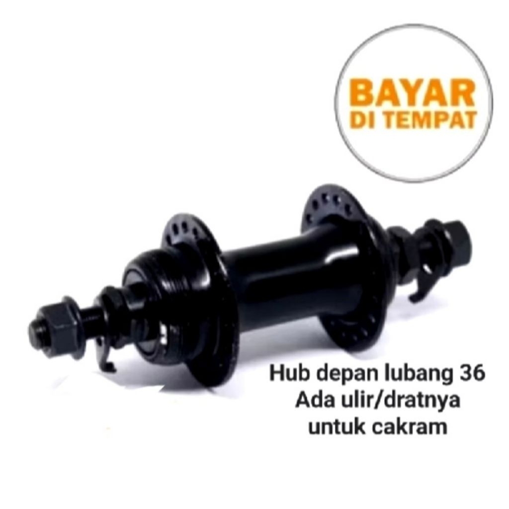 Hub depan 36 hole cakram nap depan lubang 36 cakram hub 36 hitam bos depan lubang 36 hitam hub seped