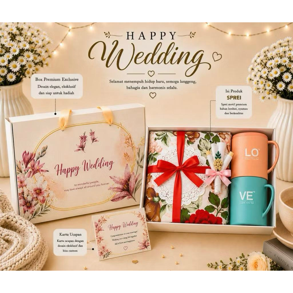 Hampers Sprei / Hampers Wedding /  Gift Wedding