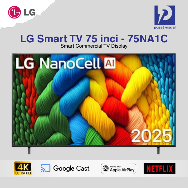 LG TV 75NA1C 4K UHD Smart TV 75 inci