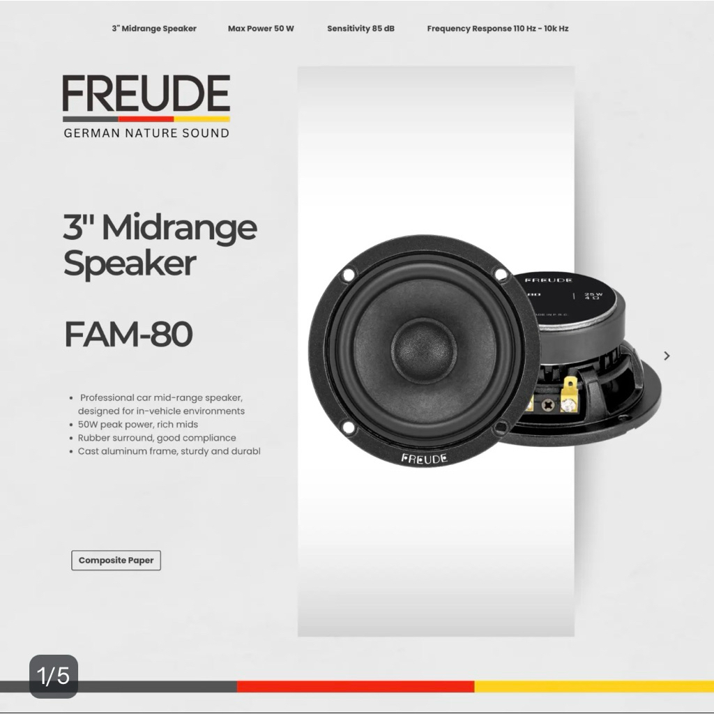 FREUDE FAM-80 3” Midrange Speaker