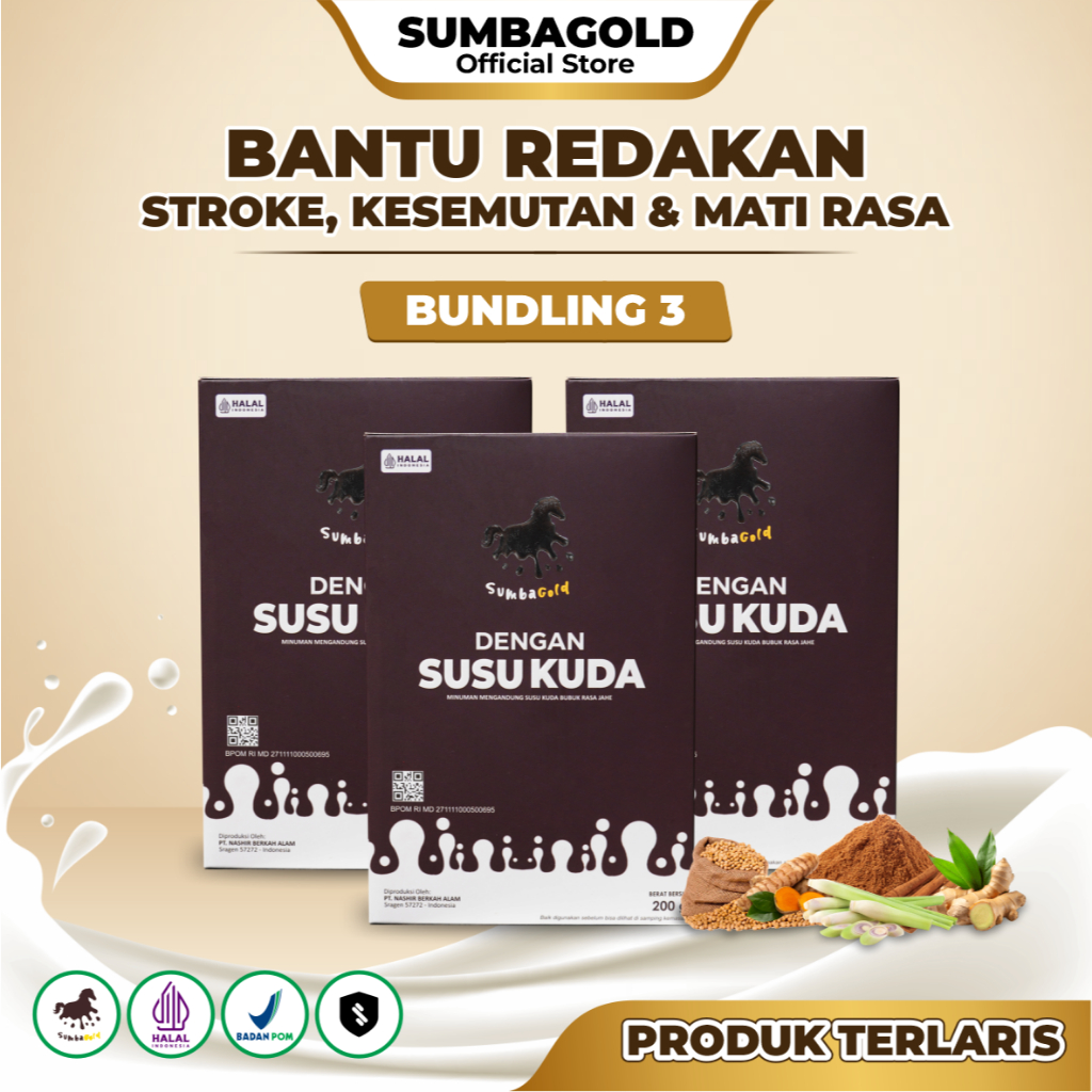 SumbaGold Rendah Laktosa Untuk Sembuhkan Resiko serta Gejala Stroke, Atasi Kebas Tangan, Asam Urat, 