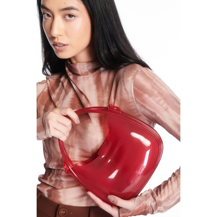 Tas Selempang Wanita Melissa Mirror Bag Transparent Red