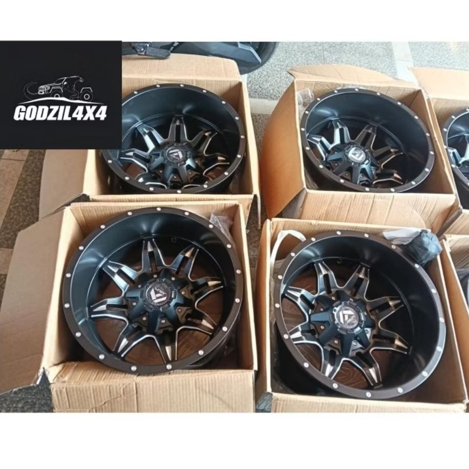 Velg Fuel Matte Black Milled Window Round Rivet With Bright Milled Finish
