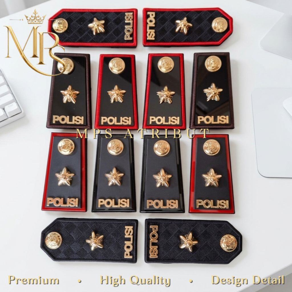 Pangkat Kompol Polri Premium Luxury Terlengkap - Pangkat Pdh Kompol Polri Mika List Bordir Exclusive