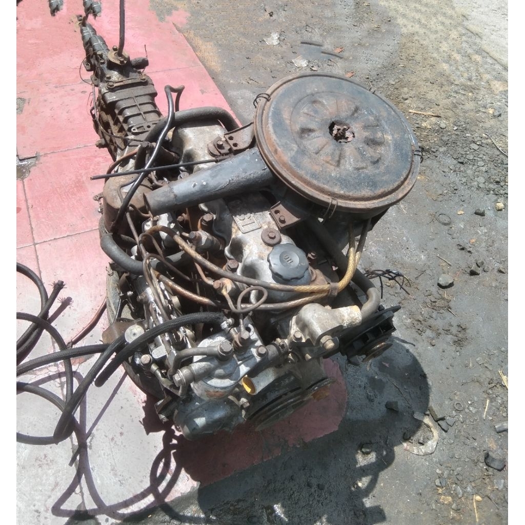 mesin diesel + Transmisi Chevrolet luv C190 kbd26 komplit menyala