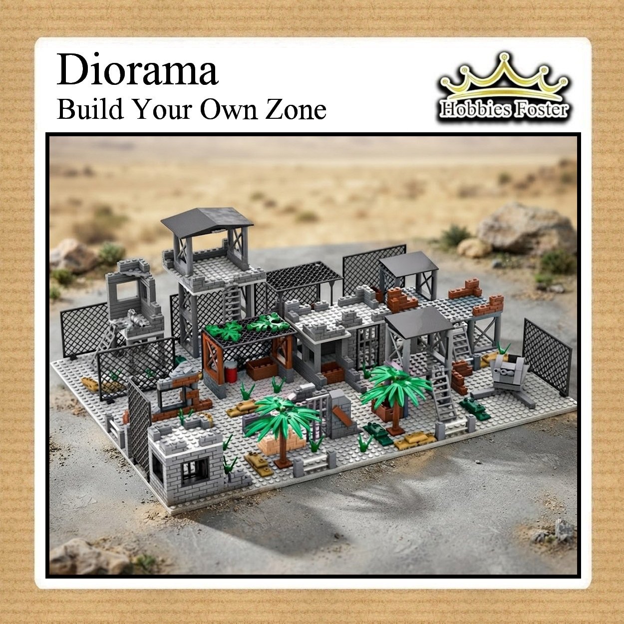 BRF MOC Building Diorama Military Pangkalan Militer - WY A