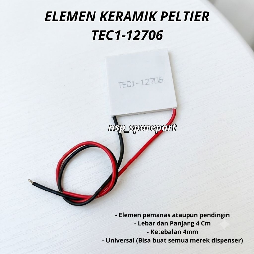 Elemen Pendingin Dispenser Peltier TEC-12706 TEC1-12706 Thermoelectric