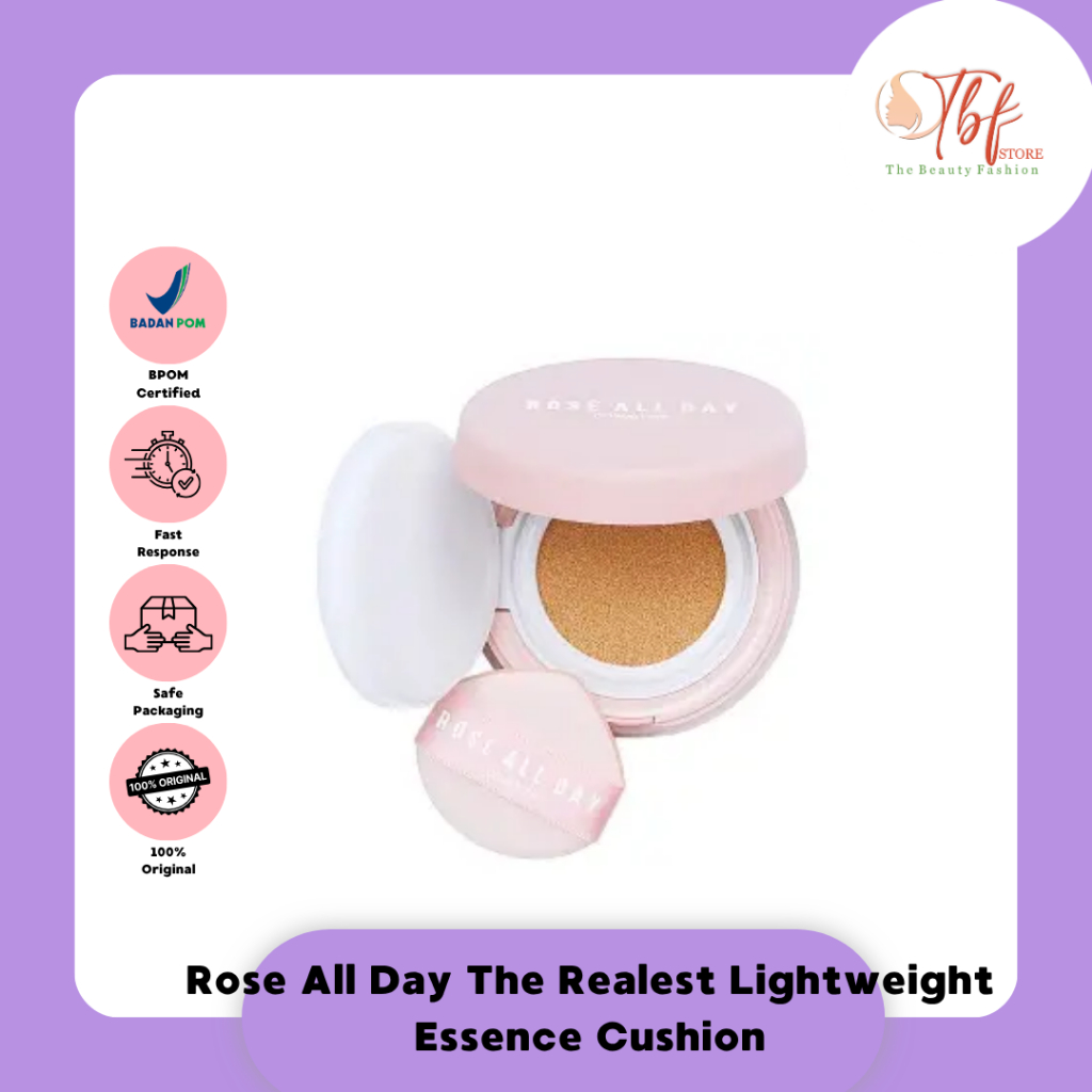 [CLEARANCE] Rose All Day Lightweight Essence Cushion