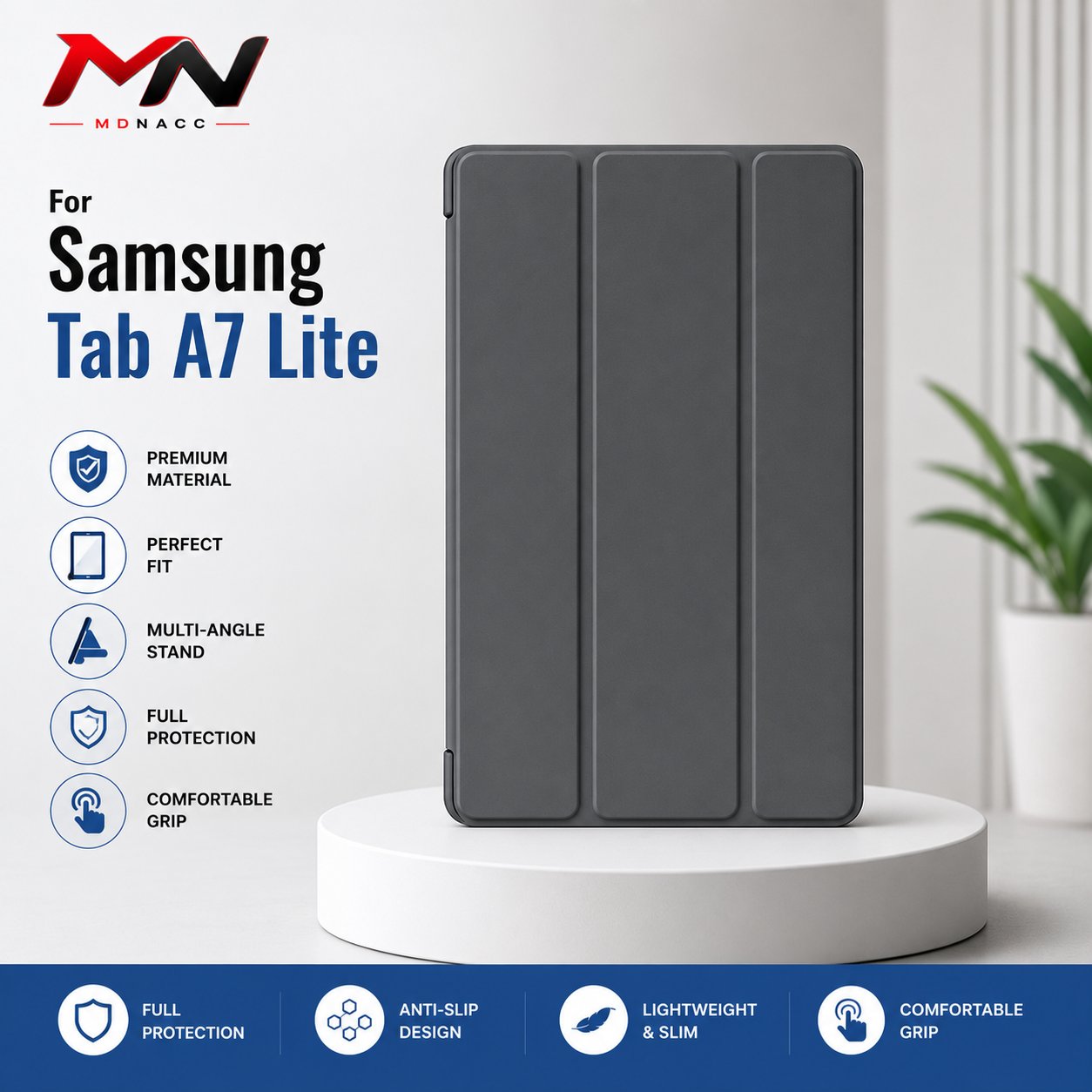 Flip Case Samsung Tab A7 Lite / Book Cover Tab A7 Lite / Casing Buka Tutup