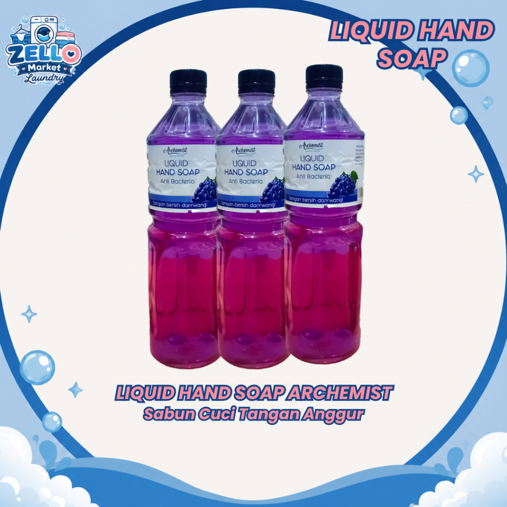 Archemist Liquid Handsoap Varian Anggur - Sabun Cuci Tangan - Kemasan 1 Liter