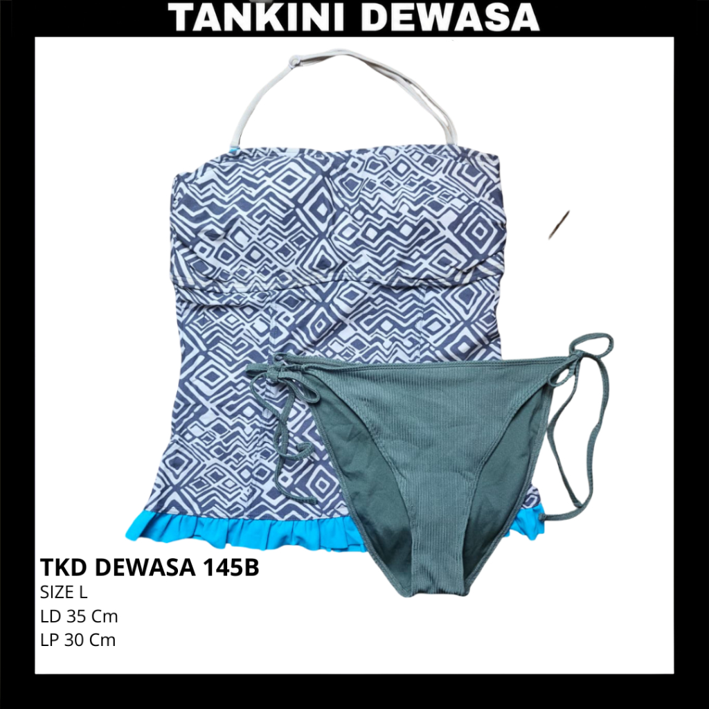 TKD145B LD 35 Cm Size L Baju Renang Bikini Tankini Bra Swimwear Dewasa Anak