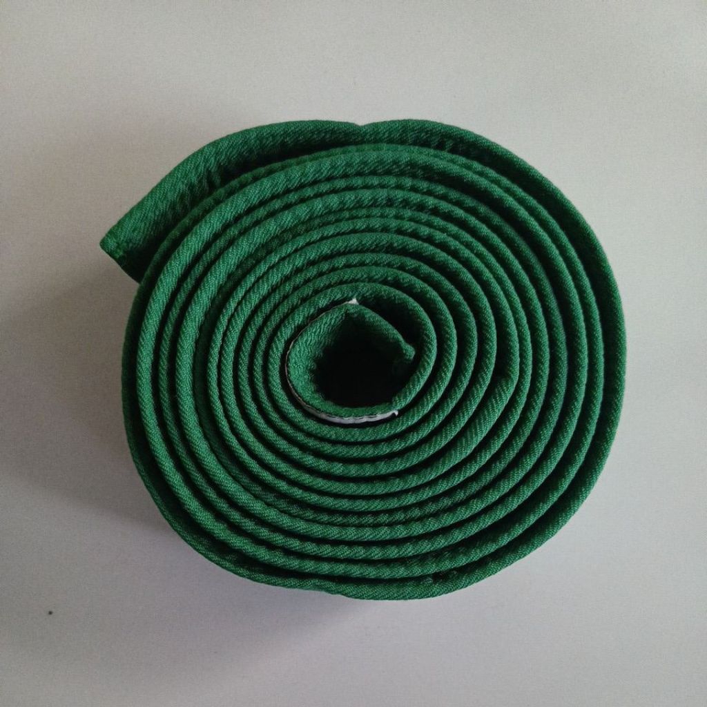 sabuk beladiri karate warna hijau preloved pernah pakai