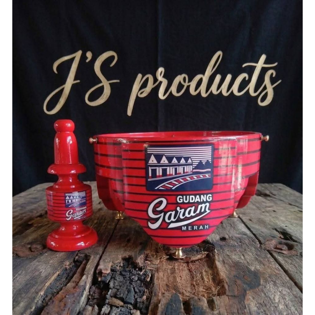 Tebok pleci Gudang garam merah