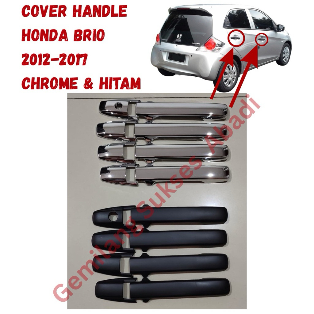 COVER HANDLE HONDA BRIO 2012-2017 CHROME & HITAM/BLACK