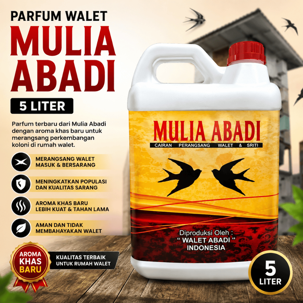 PARFUM WALET MULIA ABADI 5 LITER, PEMIKAT BURUNG WALET
