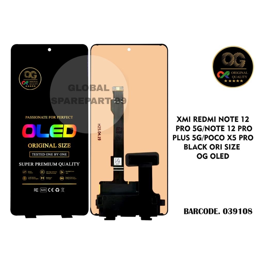 (OG OLED) LCD TOUCHSCREEN XIAOMI REDMI NOTE 12 PRO 5G/ REDMI NOTE 12 PRO PLUS 5G / POCO X5 PRO ORIGI