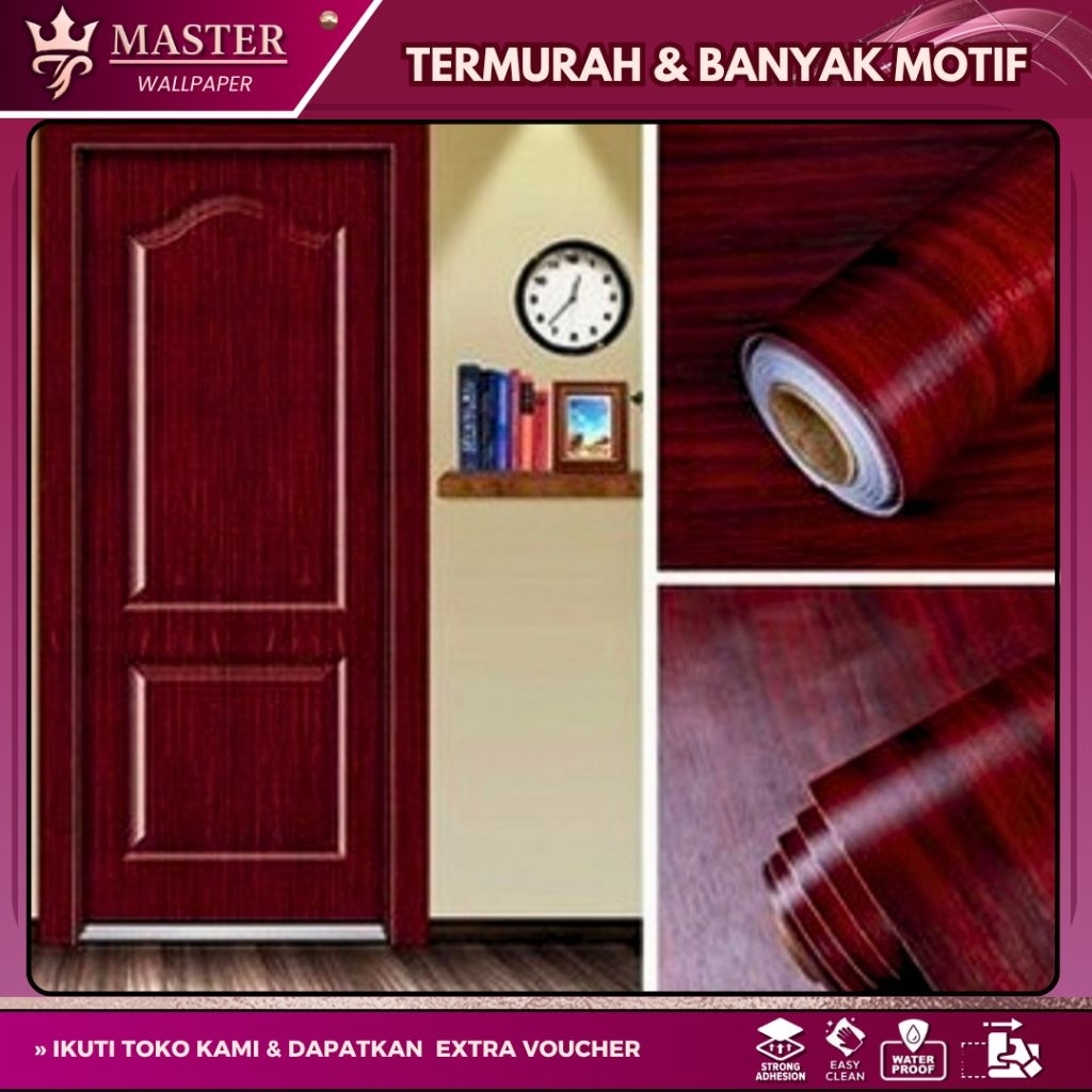 Wallpaper Sticker Dinding Motif Kayu Panel Pvc Wallpaper Dinding Kayu List Gold