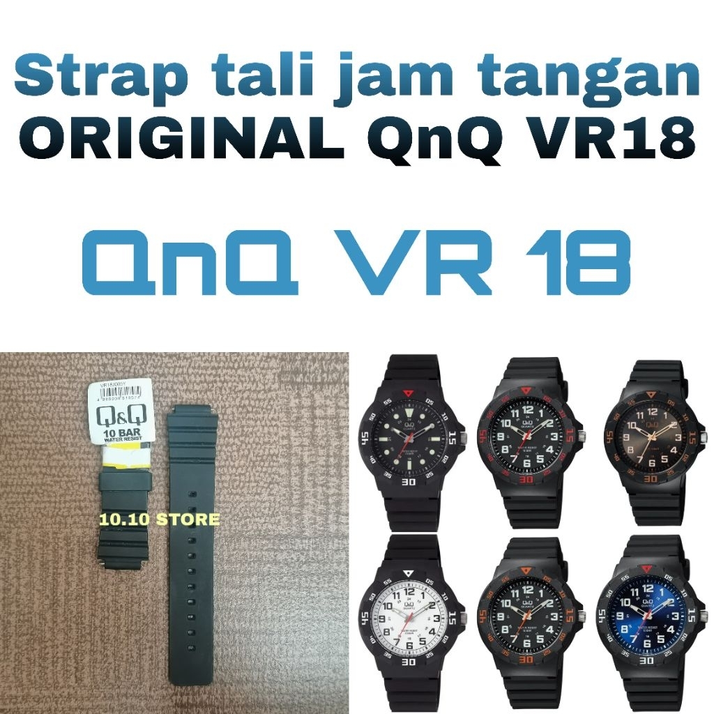 STRAP TALI DAN BEZEL JAM Q&Q VR18 TALI JAM TANGAN VR 18 VR18 ORIGINAL QnQ VR18 VR18 VR 18 VR 18J