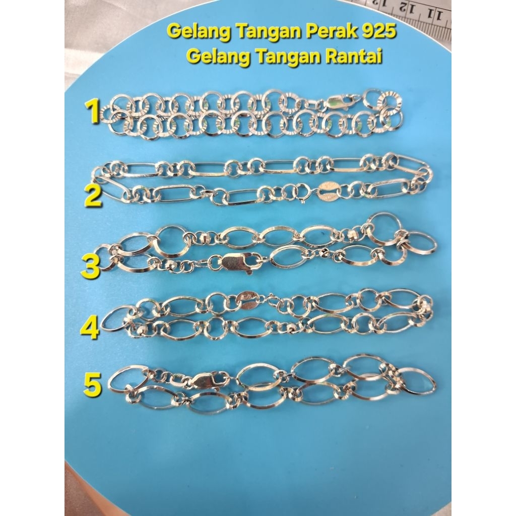 Gelang Tangan Perak 925 Gelang tangan rantai