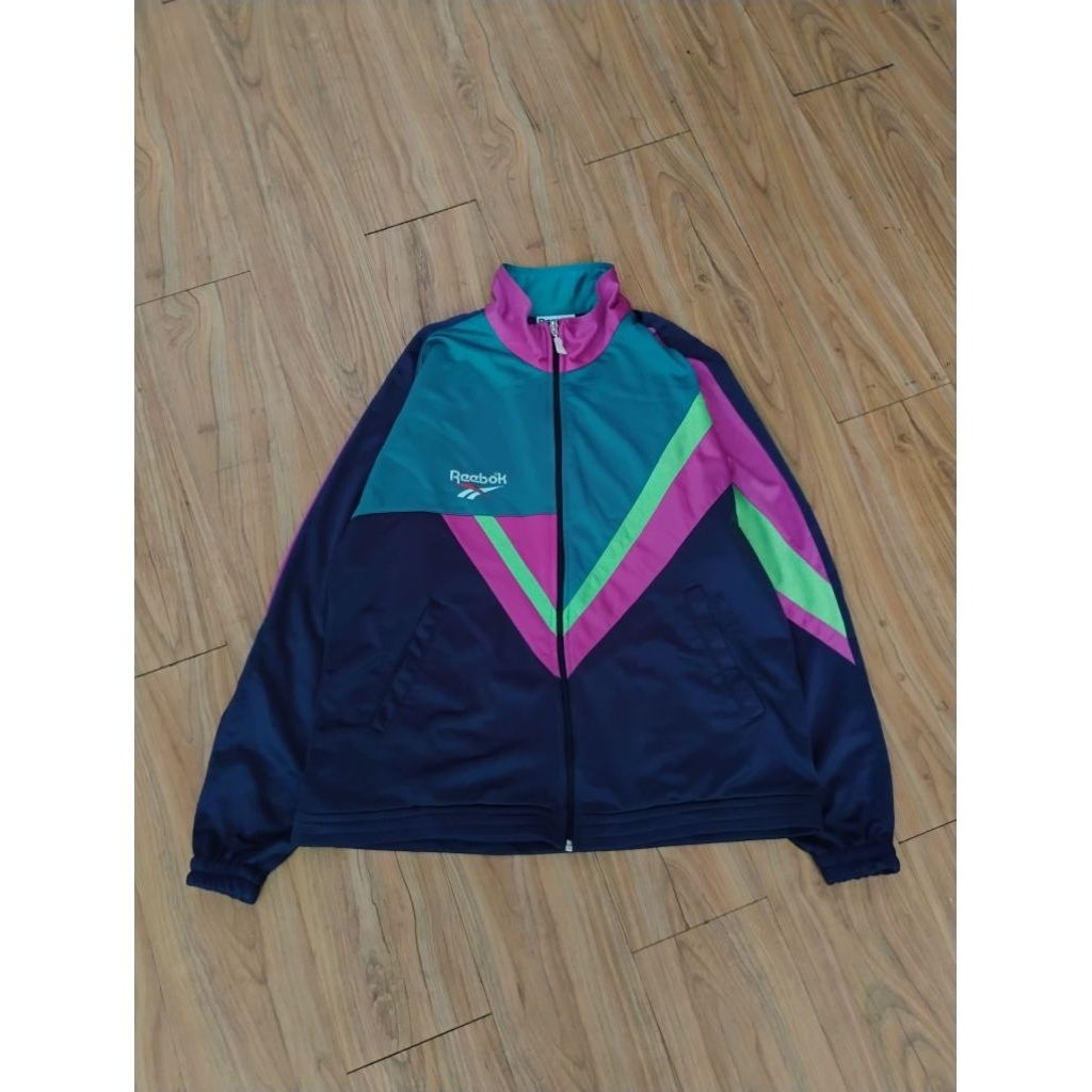 Jaket Tracktop Reebok Retro colorblock vtg