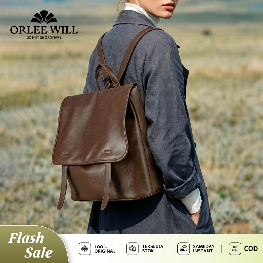 ORLEE WILL Ransel Tas Ransel Wanita Sekolah Kapasitas Besar Model ORLEE WILL