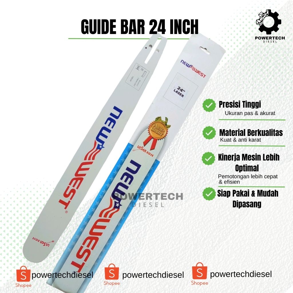GUIDE BAR CHAINSAW/SENSO 24INCH NEW WEST ORIGINAL