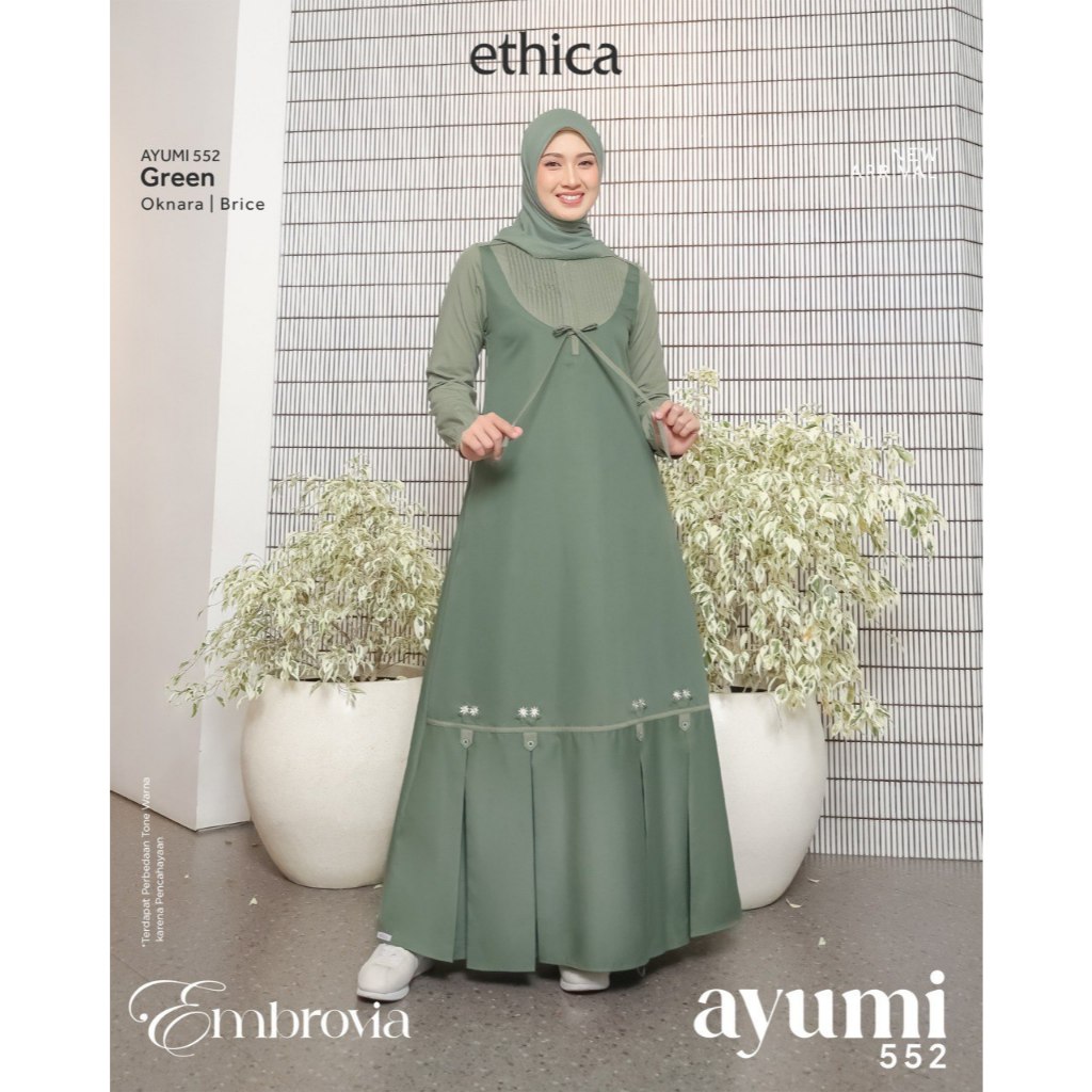 Gamis Ethica Ayumi 552 | Daily Wear Muslimas Terbaru