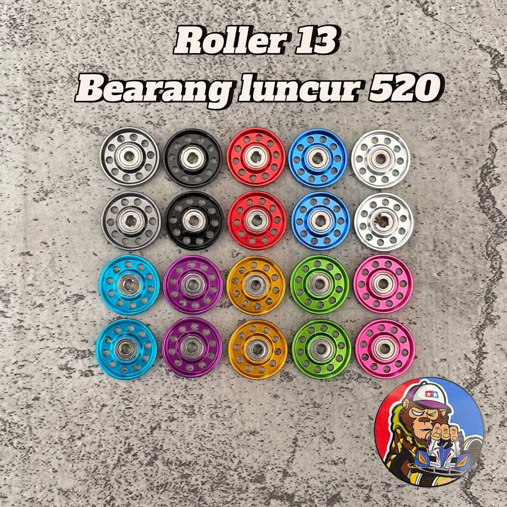 Roller 13 mm Leight Weight LW + Bearing Luncur Rep Tamiya 95048 / 95549