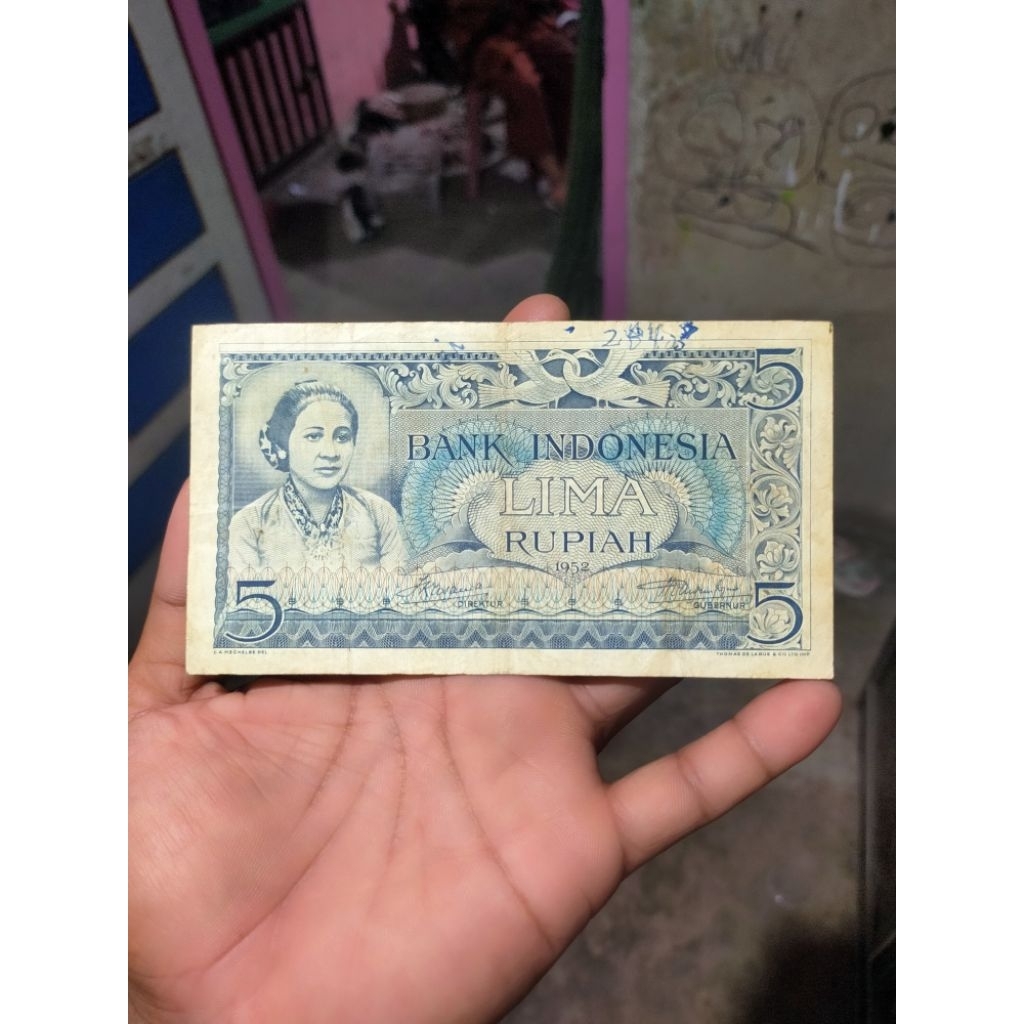 uang kuno 5 rupiah 1952 kartini