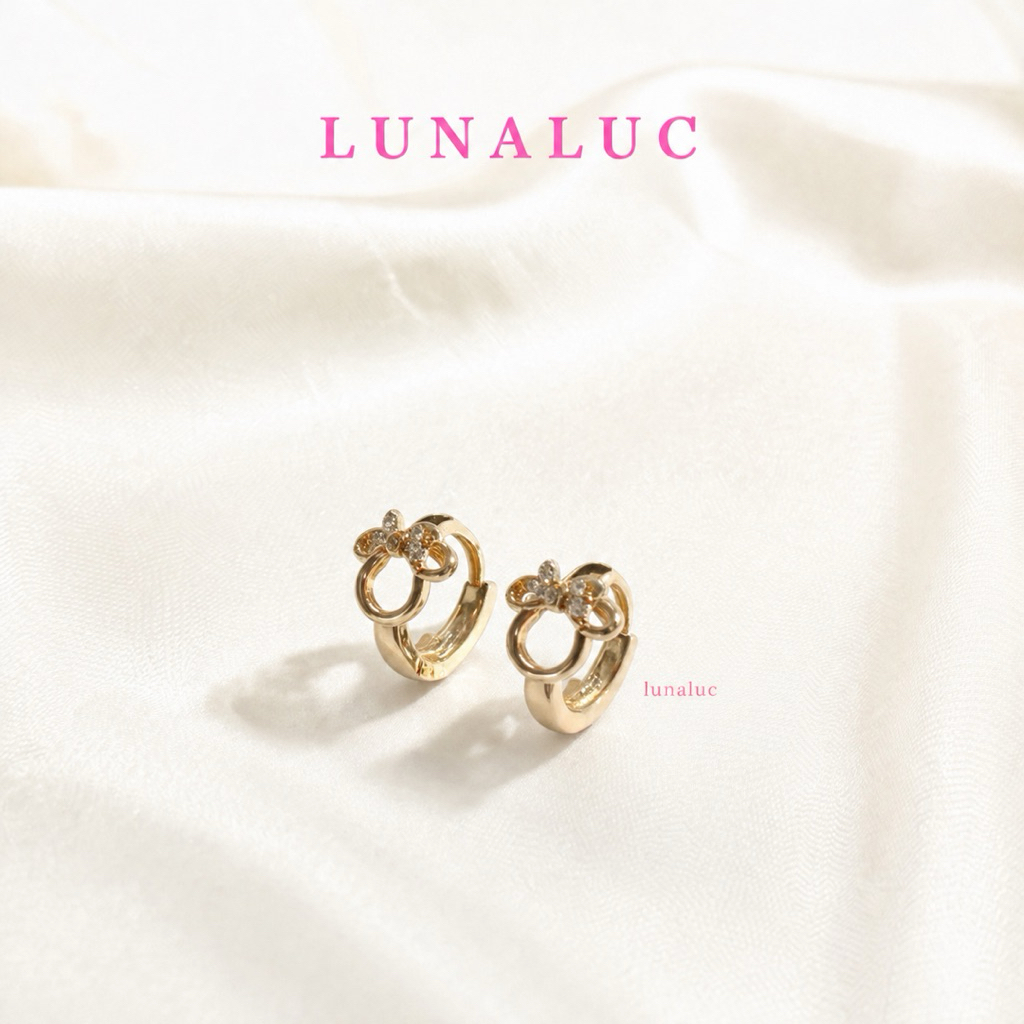 Lunaluc Anting Bayi Giwang Mini Mickey Mouse Emas Gold Jewelry