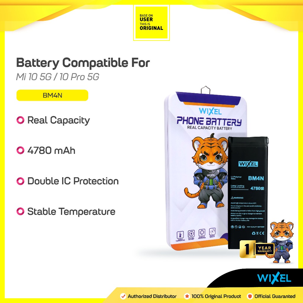 WIXEL Baterai BM4N XiaoMi Mi 10 5G Mi10 Pro Batre Batrai Battery Original Ori HP Handphone BM 4N Dou