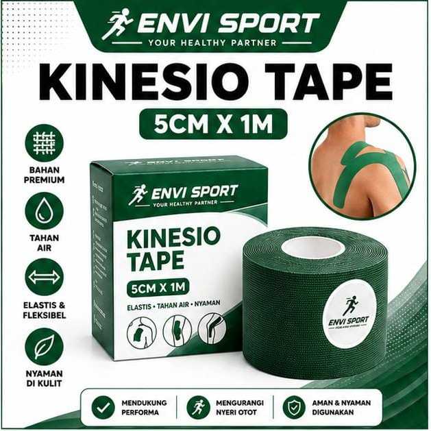 Kinesio tapping / Perban elastis lutut / Kinesiology tape 5cm x 1m / Plester lutut