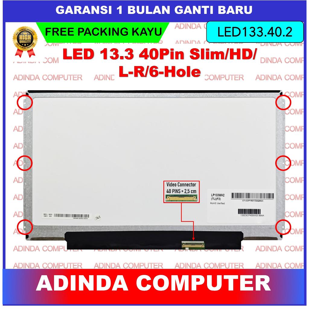 LCD LED Asus UX30 X301A B33E P30 P30A 13.3 13 inch 40 Pin 40pin Slim HD Bracket Kuping Baut Samping 