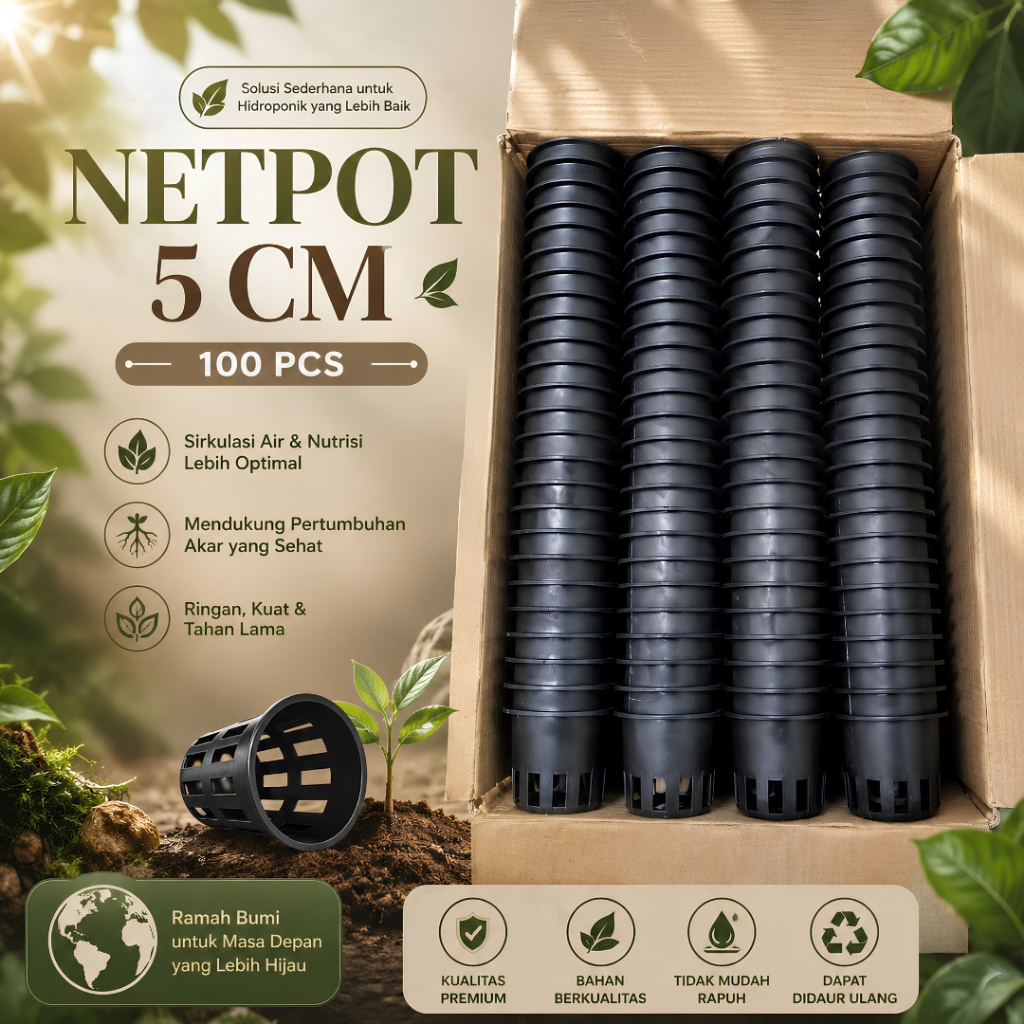 Netpot 5 Cm | 100 Pcs | Netpot Hidroponik