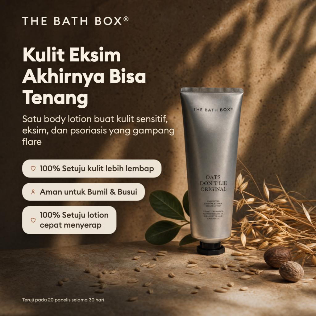 THE BATH BOX - Oats Don't Lie Body Lotion (Eczema, Eksim, Lotion Anak, Lotion Bayi, Lotion Natural, 