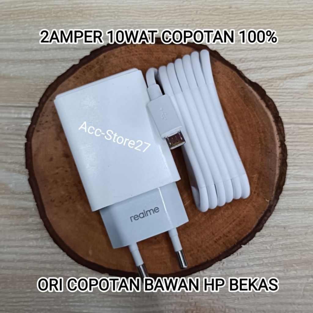 Charger Ori REALME Second Bawaan HP C31/C21Y/C2/5i/C3/C11 DLL 2A 10wat Type Micro USB
