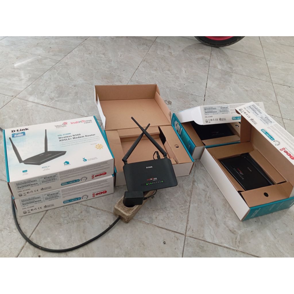 modem router d-link indihome n300 komplit