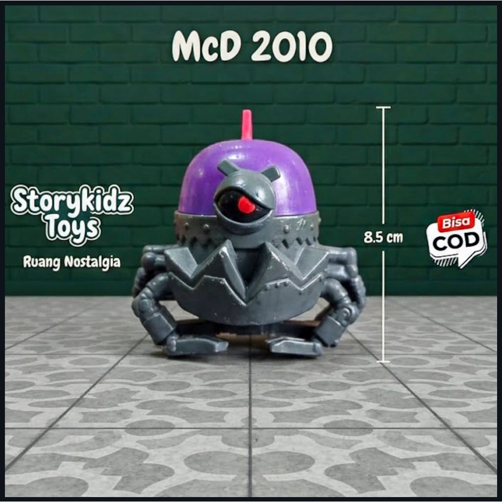 Mainan Jadul McD 2010 Megamind Brainbot Robot Villain McDonalds Happy Meal Vintage Rare Item Koleksi